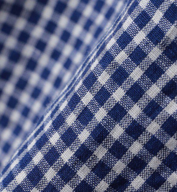 SHIPS「SHIPS: レイモンド レギュラーカラー リネン チェック ショートスリーブ シャツ」|シャツ・ブラウス|