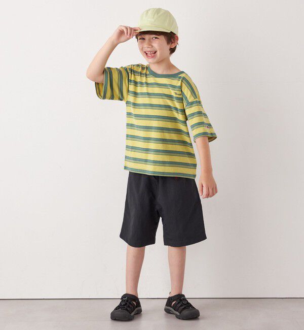 SHIPS any「FRUIT OF THE LOOM: 刺繍 ロゴ カラー ボーダー Tシャツ<KIDS>」|Tシャツ・カットソー|