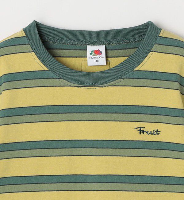 SHIPS any「FRUIT OF THE LOOM: 刺繍 ロゴ カラー ボーダー Tシャツ<KIDS>」|Tシャツ・カットソー|