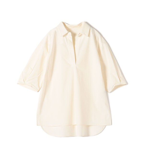 SHIPS Colors 「SHIPS Colors:〈手洗い可能〉ストレッチ スキッパー シャツ」|シャツ・ブラウス|ホワイト