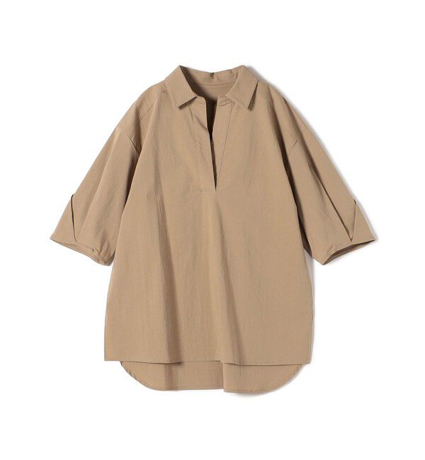 SHIPS Colors 「SHIPS Colors:〈手洗い可能〉ストレッチ スキッパー シャツ」|シャツ・ブラウス|キャメル