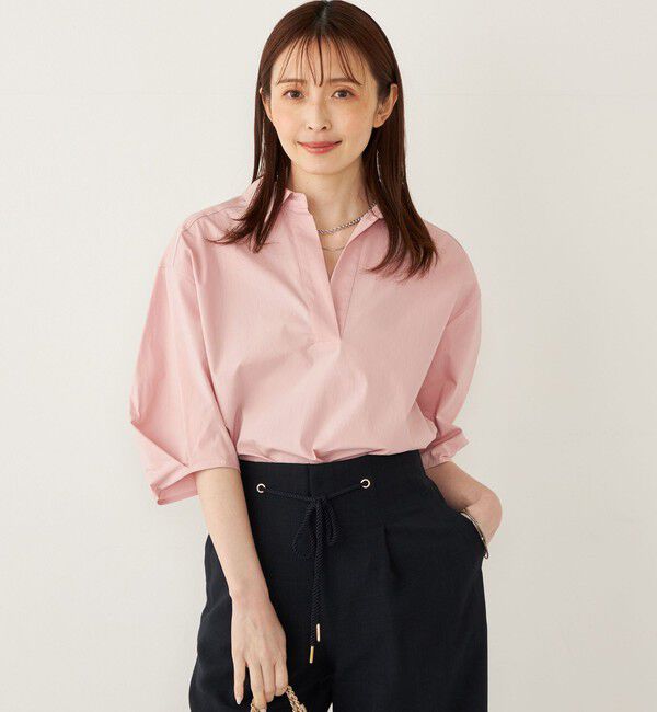 SHIPS Colors 「SHIPS Colors:〈手洗い可能〉ストレッチ スキッパー シャツ」|シャツ・ブラウス|