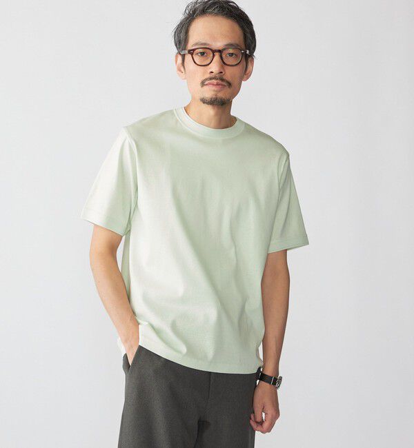 SHIPS「SHIPS: リンキング  フライス Tシャツ」|Tシャツ・カットソー|ライトグリーン