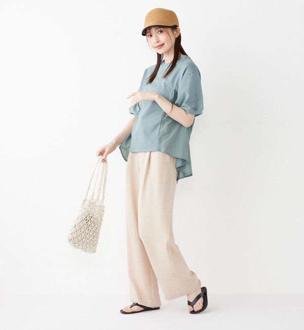 SHIPS Colors 「SHIPS Colors:〈洗濯機可能〉ミニ裏毛 ドッキング トップス◇」|Tシャツ・カットソー|