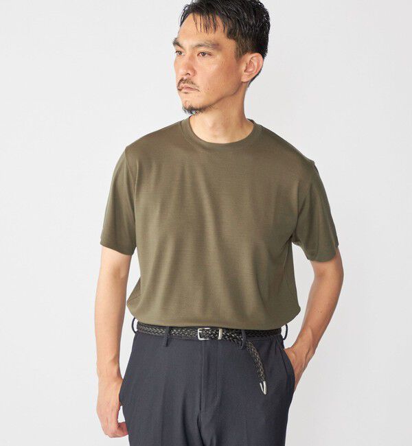 SHIPS「SHIPS: Balancircular(R) ウォッシャブル ショートスリーブ Tシャツ」|Tシャツ・カットソー|グリーン