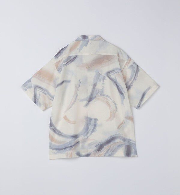 SHIPS「City Ambient Products: オープン カラー メッシュ プリント シャツ」|シャツ・ブラウス|