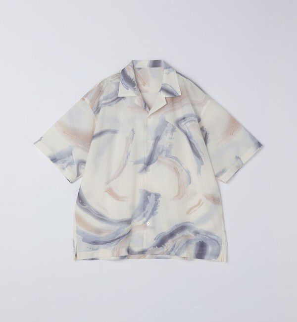 SHIPS「City Ambient Products: オープン カラー メッシュ プリント シャツ」|シャツ・ブラウス|