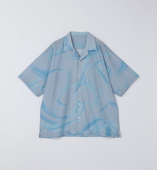 SHIPS「City Ambient Products: オープン カラー メッシュ プリント シャツ」|シャツ・ブラウス|