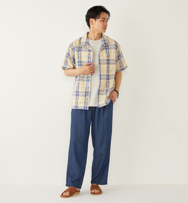 SHIPS Colors 「SHIPS Colors: 〈洗濯機可能〉 カラミ チェック オープンカラー シャツ」|シャツ・ブラウス|