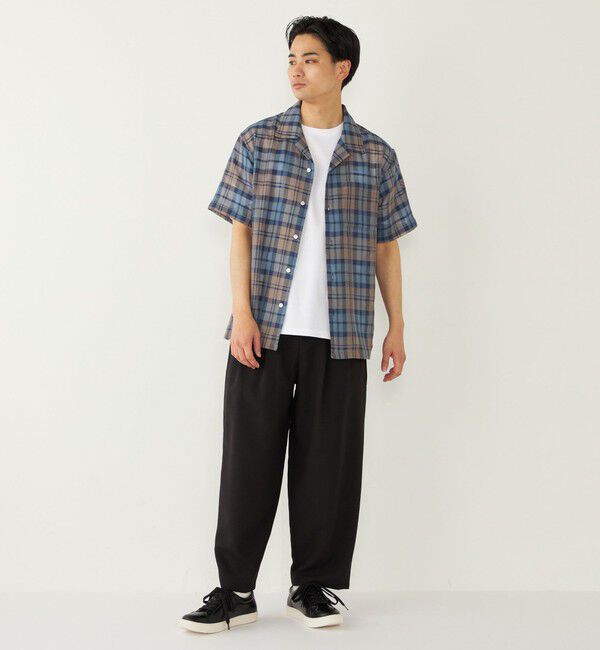 SHIPS Colors 「SHIPS Colors: 〈洗濯機可能〉 カラミ チェック オープンカラー シャツ」|シャツ・ブラウス|