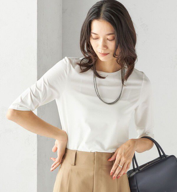 SHIPS for women「ソロナ 5分袖 TEE」|Tシャツ・カットソー|