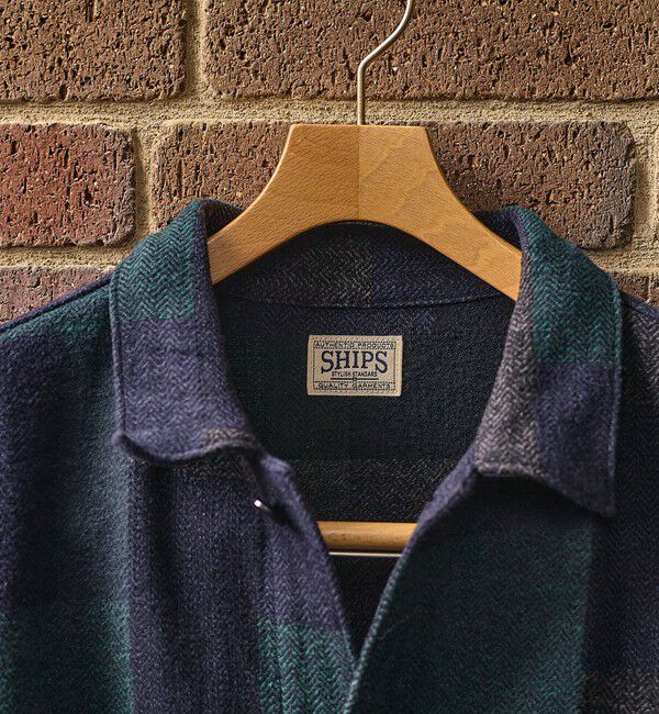 SHIPS「SHIPS: AUTHENTIC コットン ツイード カバー シャツ」|シャツ・ブラウス|