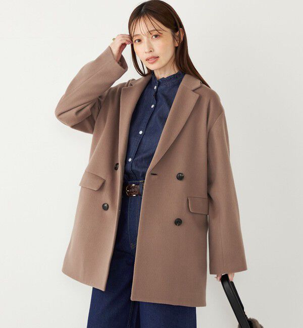 SHIPS Colors 「SHIPS Colors:SUPER100 テーラード コート◇」|チェスターコート|カーキ