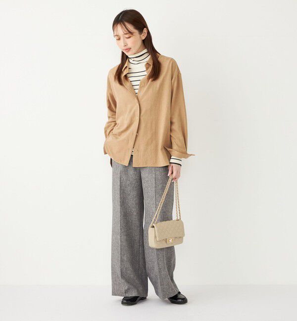 SHIPS Colors 「SHIPS Colors:〈手洗い可能〉バック サテン オーバー シャツ」|シャツ・ブラウス|