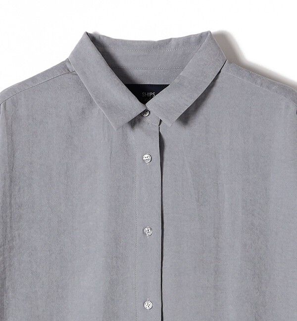 SHIPS Colors 「SHIPS Colors:〈手洗い可能〉バック サテン オーバー シャツ」|シャツ・ブラウス|