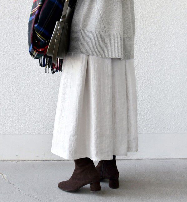 SHIPS for women「〈手洗い可能〉シャイニー フレア スカート」|スカート|