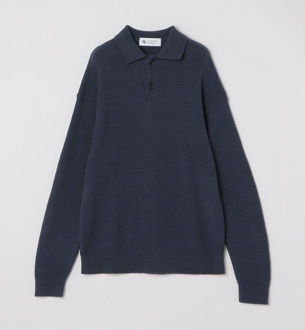 SHIPS「City Ambient Products: ソフト ヤーン カルゼ ニットポロ」|ニット・セーター|ネイビー