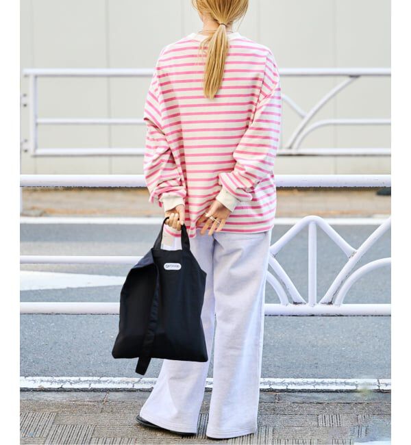 OUTDOOR PRODUCTS Usual Things「≪予約≫コットンボーダークルーネックワイドTEE」|Tシャツ・カットソー|