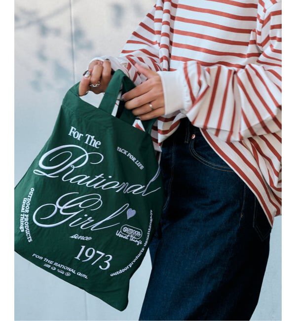 OUTDOOR PRODUCTS Usual Things「≪予約≫コットンボーダークルーネックワイドTEE」|Tシャツ・カットソー|