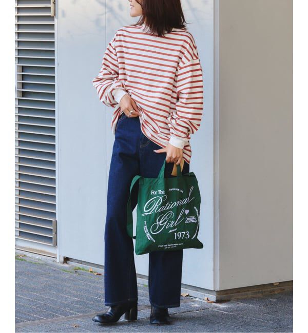 OUTDOOR PRODUCTS Usual Things「≪予約≫コットンボーダークルーネックワイドTEE」|Tシャツ・カットソー|