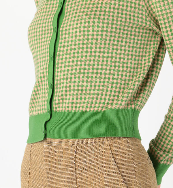 CABaN「コットンカシミヤ ギンガムチェックカーディガン」|カーディガン|