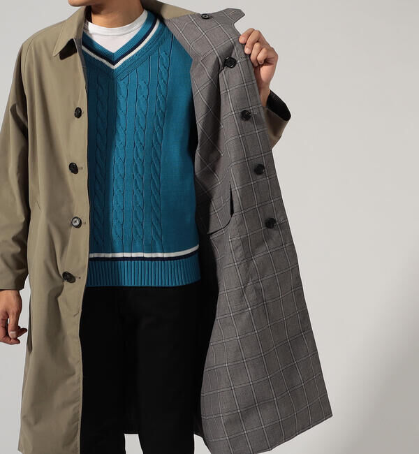 TOMORROWLAND MENS「ポリエステルツイル リバーシブルステンカラーコート」|ステンカラーコート|