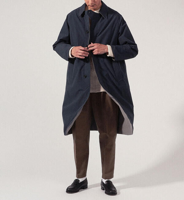 TOMORROWLAND MENS「ポリエステルツイル リバーシブルステンカラーコート」|ステンカラーコート|