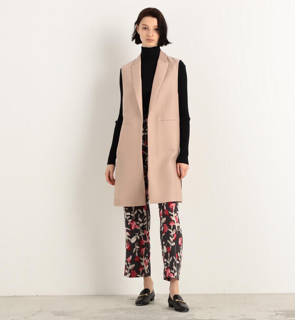 TOMORROWLAND collection「ウールシルクタッサー ピークドラペルロングジレ」|ベスト・ジレ|