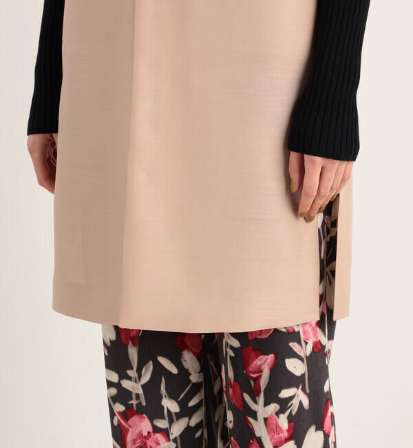 TOMORROWLAND collection「ウールシルクタッサー ピークドラペルロングジレ」|ベスト・ジレ|