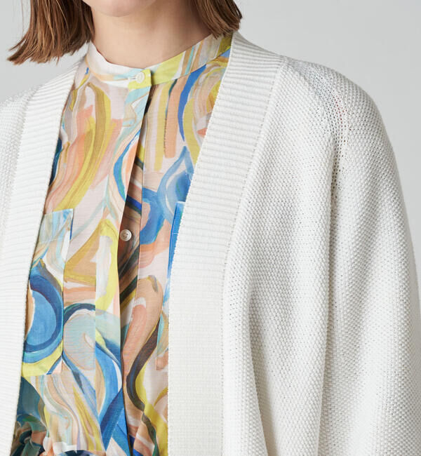 Ballsey「モスステッチ フロントオープンカーディガン」|カーディガン|