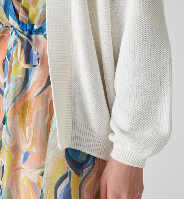 Ballsey「モスステッチ フロントオープンカーディガン」|カーディガン|