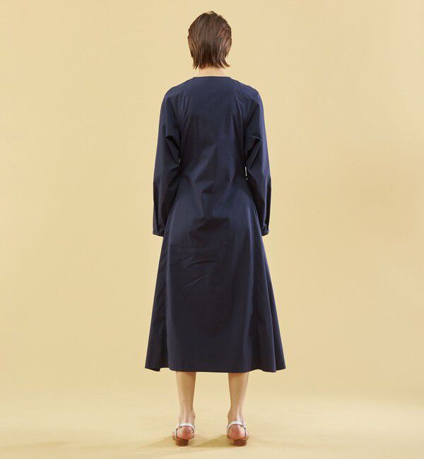 GALERIE VIE「コットンストレッチブロード クルーネックロングワンピース」|ワンピース|