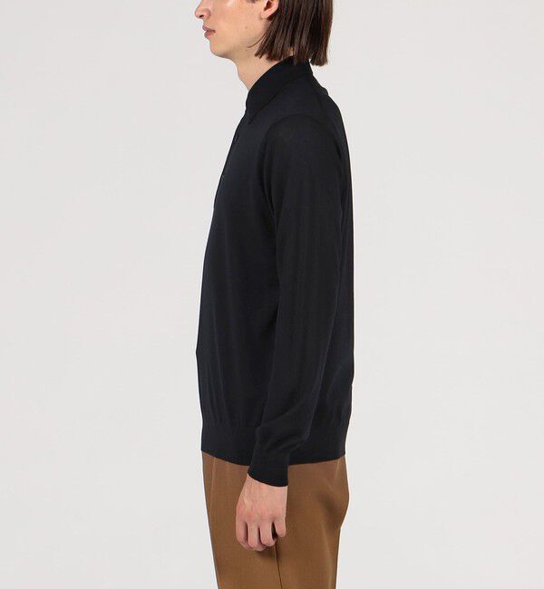 TOMORROWLAND MENS「TOMORROWLAND TRICOT スーパーファインメリノウール ニットポロシャツ S WOOL」|ニット・セーター|