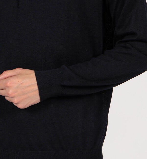 TOMORROWLAND MENS「TOMORROWLAND TRICOT スーパーファインメリノウール ニットポロシャツ S WOOL」|ニット・セーター|