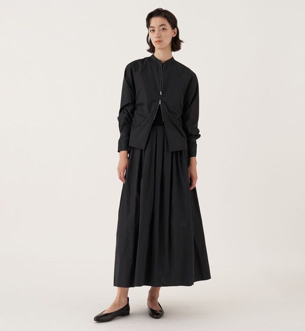 DES PRES「マクロシルクタフタ ジップアップブラウス」|シャツ・ブラウス|