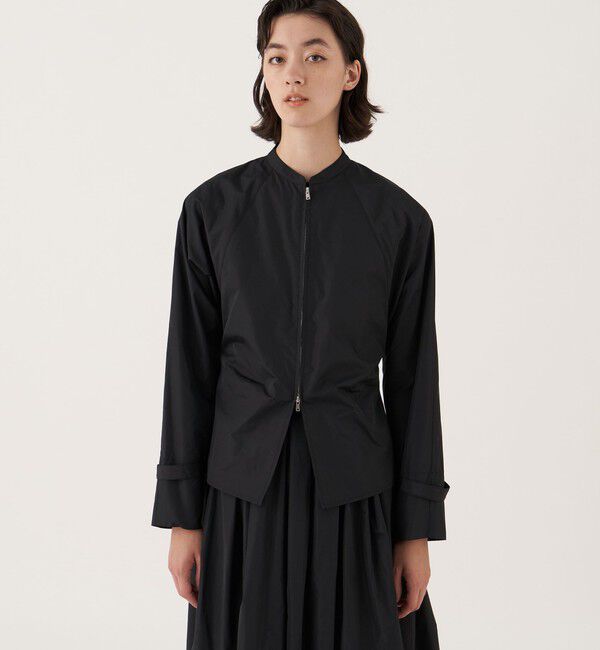 DES PRES「マクロシルクタフタ ジップアップブラウス」|シャツ・ブラウス|