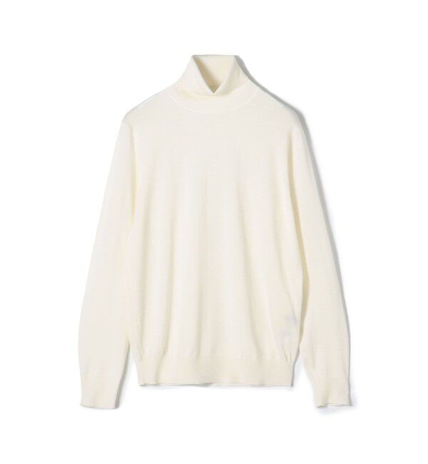 TOMORROWLAND MENS「TOMORROWLAND TRICOT スーパーファインメリノウール タートルネックニット S WOOL」|ニット・セーター|11 ホワイト