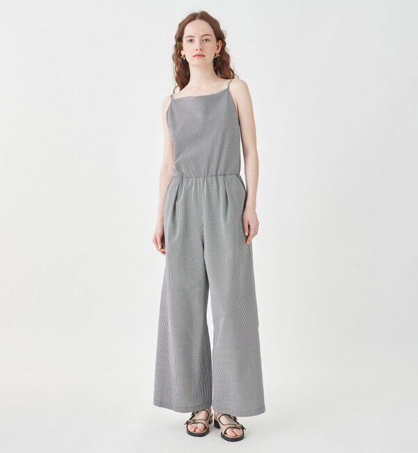 MACPHEE「コットンポリエステルサッカー ジャンプスーツ」|オールインワン|