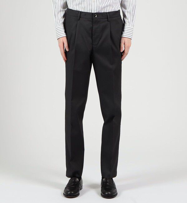 TOMORROWLAND MENS「ポリエステルコットン 1プリーツイージースラックス」|スラックス|