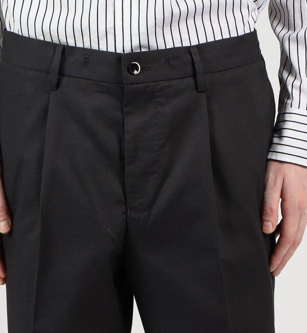 TOMORROWLAND MENS「ポリエステルコットン 1プリーツイージースラックス」|スラックス|