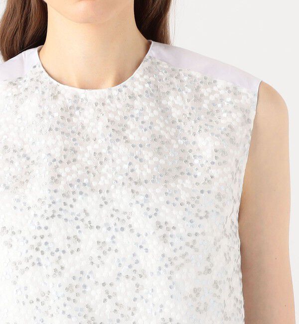 TOMORROWLAND collection「ビジューエンブロイダリー ノースリーブブラウス」|シャツ・ブラウス|