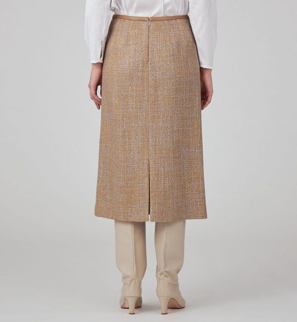 TOMORROWLAND collection「ロービングツイード セミタイトスカート」|台形|
