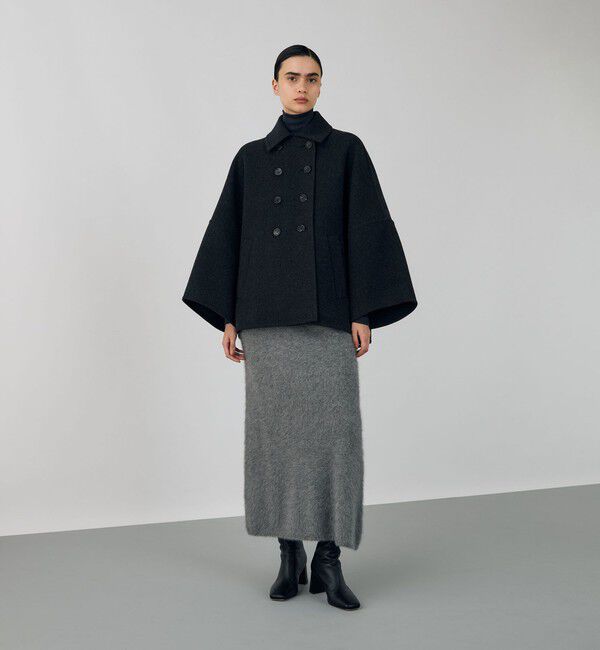 DES PRES「ウールモッサ ステンカラーミディコート」|ステンカラーコート|