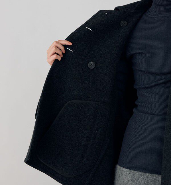 DES PRES「ウールモッサ ステンカラーミディコート」|ステンカラーコート|