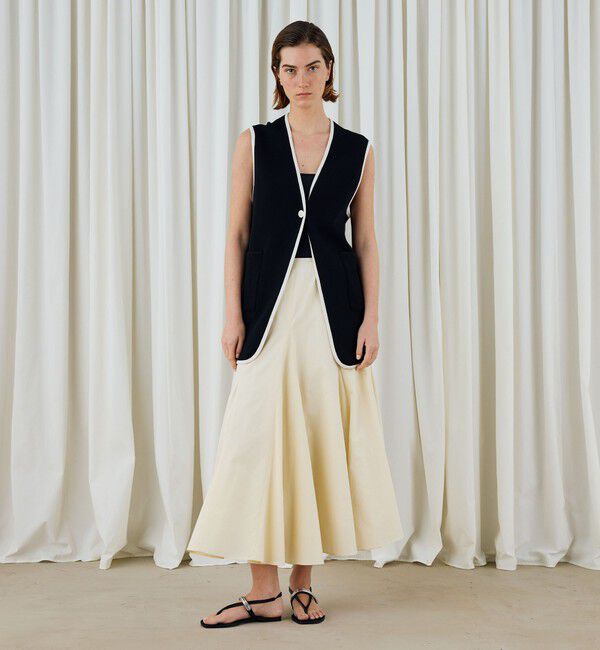 DES PRES「レーヨンナイロンダブルフェイス Vネックジレ」|ベスト・ジレ|
