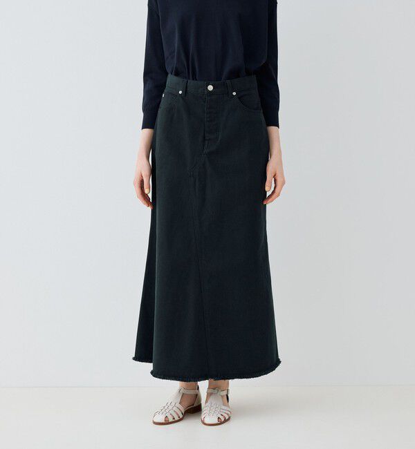 GALERIE VIE「ヴィンテージアイランドデニム ヘムフレアスカート」|フレア|