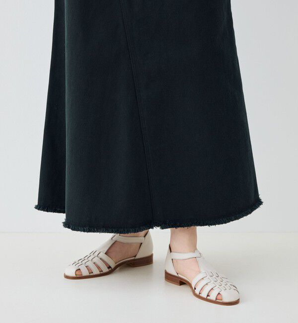 GALERIE VIE「ヴィンテージアイランドデニム ヘムフレアスカート」|フレア|