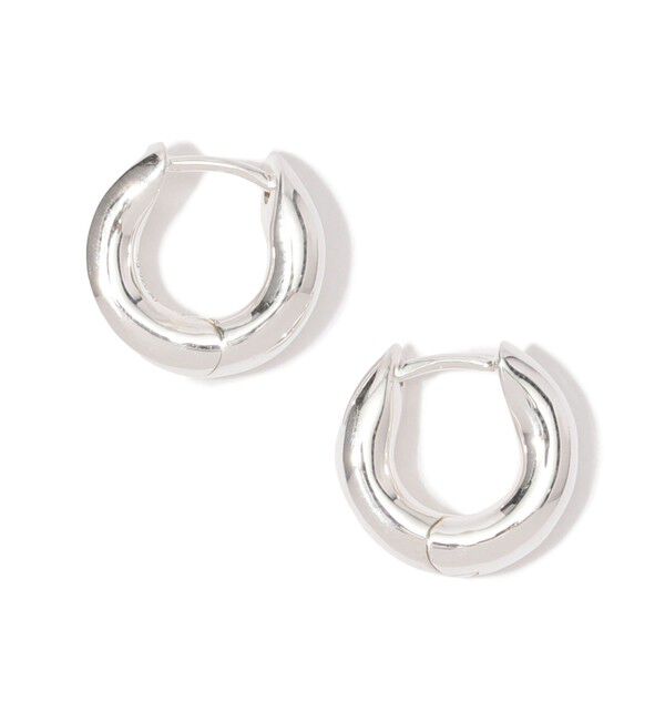TOMORROWLAND GOODS「Annika Inez Wide Oblique Hoops S ピアス」|ピアス|81 シルバー