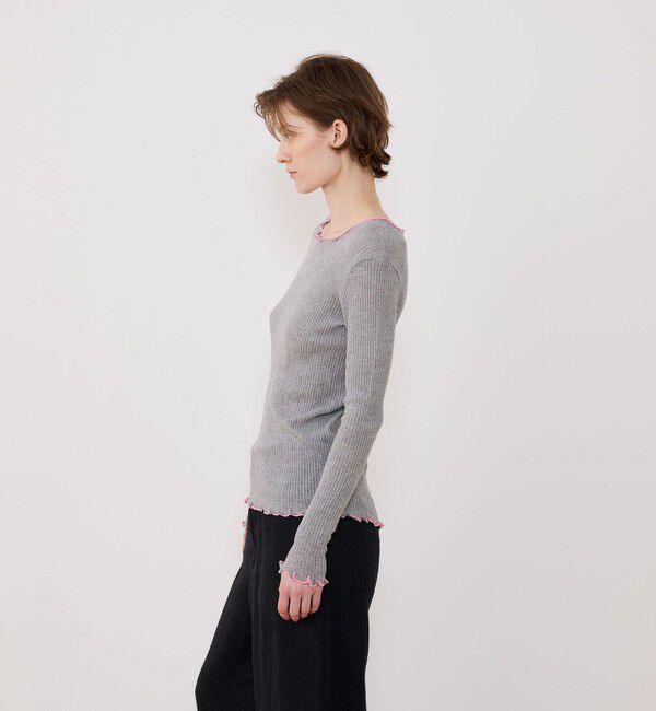 TOMORROWLAND GOODS「【別注】V::room コットンリブ ラウンドネックプルオーバー」|Tシャツ・カットソー|