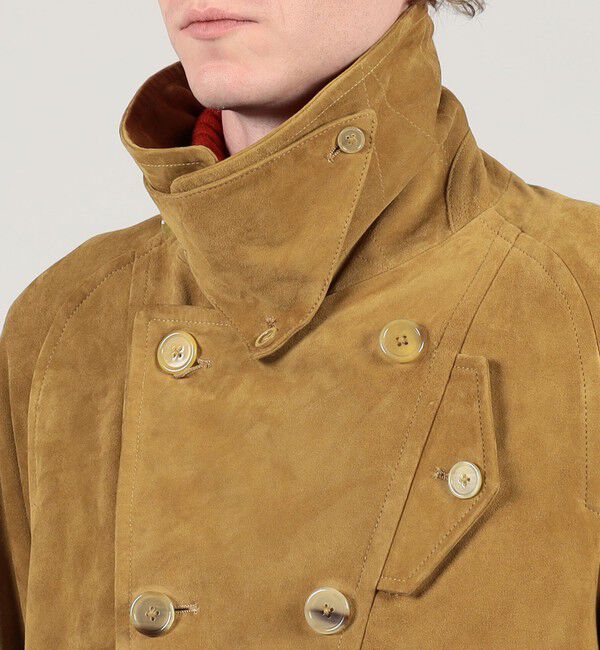 TOMORROWLAND MENS「ゴートスウェード シングルブレステッド ハーフコート」|その他|